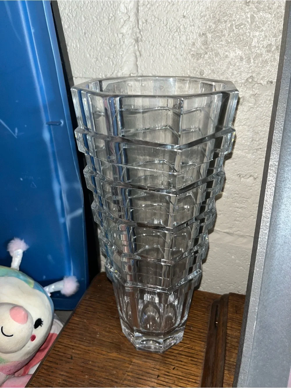 Mikasa Cut Crystal Geometric Aragon Heavy Vase